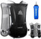 HINATAA Leichter Trinkrucksack zum Laufen, 5 l, 190 g, Laufweste für Damen und Herren, zum Radfahren, Laufen, Klettern, Wandern (Schwarz+500ML Kettle)