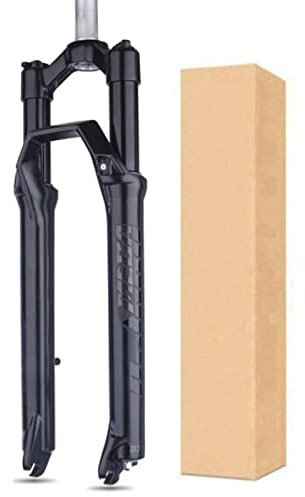 ZECHAO 27,5/29in Fahrrad Trekking Gabel,Aluminiumlegierung 1-1/8 100mm Reise Federdämpfung 9mm Achse Scheibenbremse Mechanische Gabel Fahrrad Federgabel (Color : Black, Size : 27.5inch)