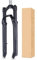 ZECHAO 27,5/29in Fahrrad Trekking Gabel,Aluminiumlegierung 1-1/8 100mm Reise Federdämpfung 9mm Achse Scheibenbremse Mechanische Gabel Fahrrad Federgabel (Color : Black, Size : 27.5inch)