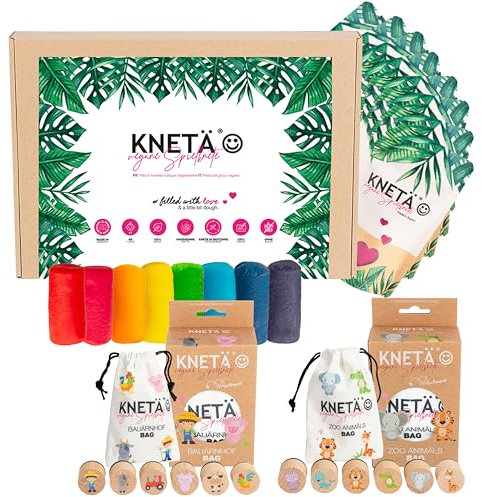 KNETÄ STARTÄR BUNDLES - Vegane Spielknete ab 1 Jahr I Made in Germany I Knetset I Knetzubehör (S)
