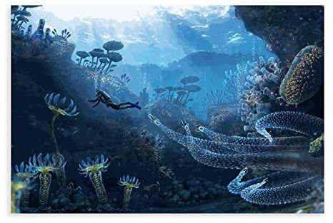 Classic Subnautica Poster 6 Leinwand Poster Schlafzimmer Dekor Sport Landschaft Büro Zimmer Dekor Geschenk ungerahmt 30 x 45 cm