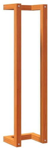 vidaXL Porte-Serviette, Sèche-Serviettes avec Étagère, Accessoires de Salle de Bain Maison, Moderne, Marron Cire Bois de Pin Massif