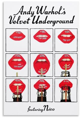 Poster Velvet Underground, 1 Poster, Kunstdekoration, Wandposter, Dekoration, Innenposter, Druckdekoration, Bar, Restaurant, Dekoration, Ästhetik, Poster, Wohnzimmer, 40 x 60 cm, ungerahmt