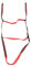 Marine Rope Ladder Boarding Rope Ladder Inflatable Boat Canoeing Resistant Nylon Webbing Kayak Boating (Red 3 Stairs)