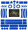 Adesivo Catarifrangente Impermeabile,Adesivi Riflettenti Auto,Nastro Catarifrangente Adesivo,Adesivi Riflettenti Luminosi,Adesivi Riflettenti per Carrozzine,Biciclett,Casco,Skateboard (blu)