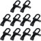 Ronlok 10 Stück Schäkel-Schnallen, Paracord-Armband, Schäkel-Verschluss, , verstellbar, für Survival-Armband, schwarz