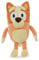 Famosa Softies Bluey Secrets Plüschtiere, 35 cm, Sortiment aus 2 Bluey- oder Bingo-Plüschen, Innentasche zur Aufbewahrung von Sachen und Geheimnissen, zufällige Lieferung, ab 0 Jahren, berühmt