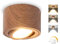 GeyouLux LED Aufbauspot Dimmbar - Extra Flach & 30° Schwenkbar Ø80x50mm Deckenspots Dunkles Holz - inkl. 5W 500LM LED Modul 230V - 3000K/4000K/6500K Aufbauleuchte Aufputz Spots Aufbaustrahler 1 Stück