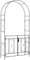 Outsunny Outdoor Garden Arch with Double Gates, Metal Garden Arbor for Climbing Plants, Roses, Vines, Wedding Arch for Outdoor, 114L x 36W x 232H cm, Black