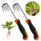 Atuoxing 2 Pièces Desherbeur Manuel, Désherbeur en Acier Inoxydable Arrache Pissenlit, Outils Jardinage pour Desherber Arrache Mauvaise Herbe pour Jardin