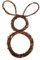 Vaguelly Kaninchen Rattan Kranz Kaninchen Kranz Osterhase Kranz DIY Osterkranz Holz Handwerk Osterkranz Kaffee
