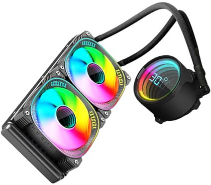 ARGB Sync Liquid Cooling With 240mm Radiators And HighStatic Pressure Fans For Enhances CPU Performances