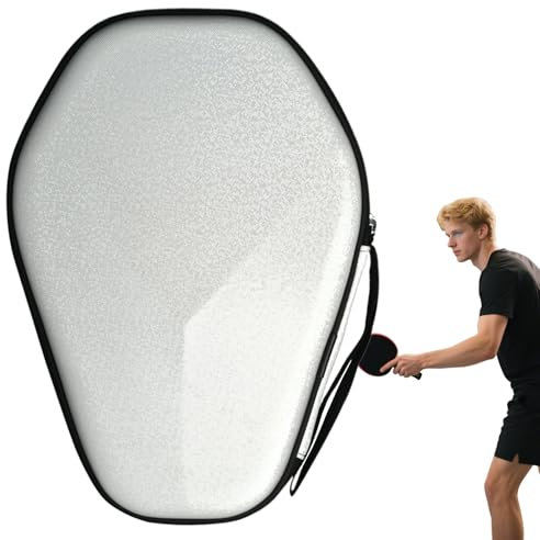 zwxqe Table Tennis Racket Case, Racket Bag, 10.83x7.87x1.97 Inches Smooth Zipper, Protective Sports Organizer, Holds Both Two Paddles & Balls, Lightweight Sturdy Carrier for Men Women