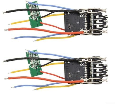 Placa de circuito de protección PCB compatible con Dewalt DCB200 20V Herramienta eléctrica Módulo de repuesto de batería Kit de montaje de batería de componente electrónico profesional, paquete de 2