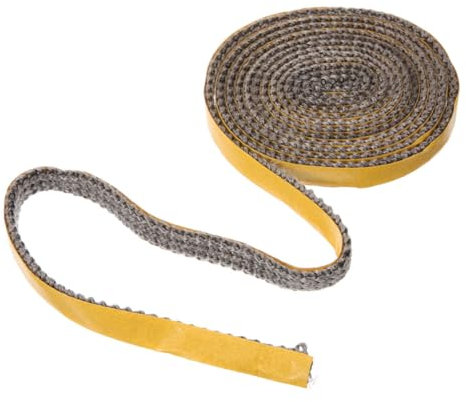 Mobestech Kamindichtungsband Selbstklebend für Holzöfen Kaminofentürdichtung aus Glasfaser Flat Sealing Strip Ofendichtungsseil für Kamineinsätze