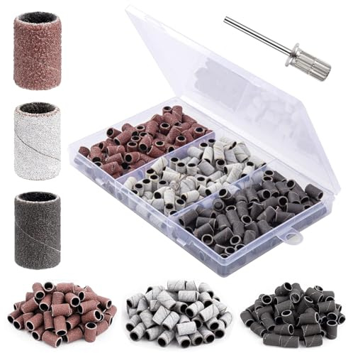 YUZHEDM 210 Piezas Lija Accesorios Pulidora Grano 80 120 180 para Pulir Moler Accesorios de Lijado de Bricolaje Quitar El Polvo, Quitar La Pintura Taladro y Herramientas