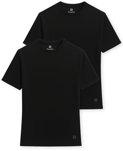 ThreadCo Womens T Shirts - Cotton Regular Fit Crew Neck (2/4Pk) | Ladies T-Shirts Multipack In Medium Weight 180Gsm Cotton - Soft, Pre-Shrunk With Tag-Free Comfort & Breathable Everyday Wear
