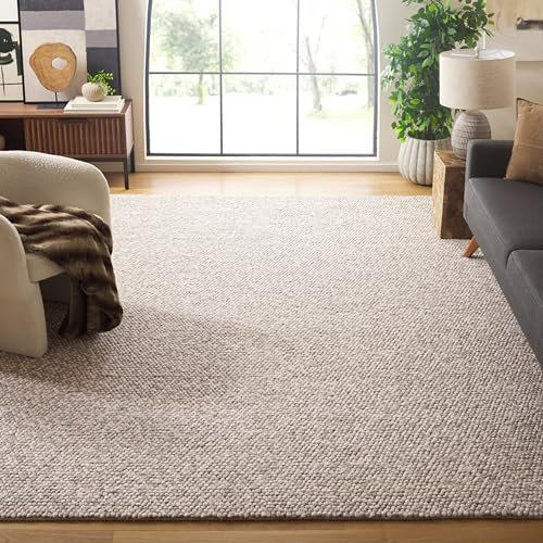 Safavieh Naturfaser Teppich für Wohnzimmer, Esszimmer, Schlafzimmer - Natural Fiber Collection, Kurzer Flor, Beige, 240 x 300 cm