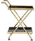 Kare Design Servierwagen Casino, edler Servierwagen, modern, Beistelltisch auf Rollen, Küchenwagen, Rollwagen, Transportwagen, gold/schwarz, 89x76x50cm