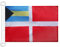 AZ FLAG Bootsflagge Bahamas Handelsflagge 45x30 cm, Aussenverwendung Bahamaische Nationalflagge Bootsfahne Aus Gestricktem Polyester Mit Plastikringen