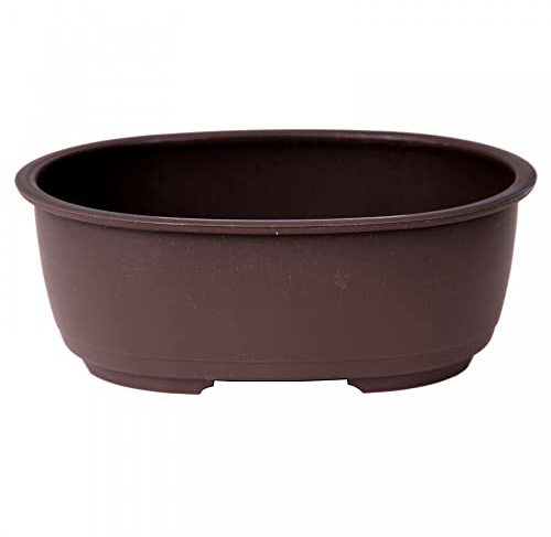 Bonsai-Shopping Schale oval 15 x 12 6 cm braun Kunststoff 15230