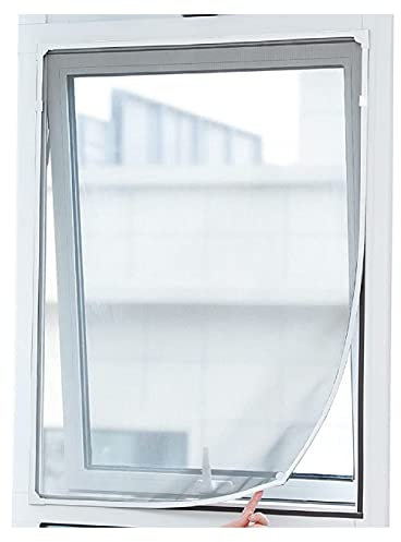 ZHANGQINGXIU Zanzariera magnetica regolabile fai da te per finestre (rete in fibra di vetro), facile installazione per tenere lontani insetti, mosche, zanzare, 32 dimensioni (colore: telaio bianco