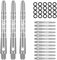 CyeeLife Aluminum Dart Schäfte 15 Stück,2BA Dartpfeile Stems 48mm Silbrig