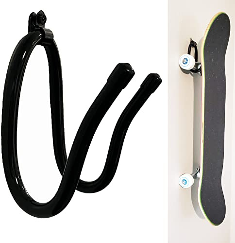 Pmsanzay Skateboard Wall Mount - Skateboard Hooks Hanger Storage Display Rack with Hardware, Wall Bracket Stand Organizer for Boards, Guitars, Headphones
