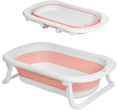MS BabyWorld – Flex – Bañera Plegable para Bebé con Patas | Portátil y Fácil de Guardar | Ideal para Casa o Viaje