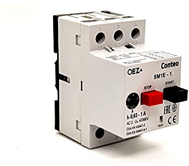 Motorschutzschalter bis 400V AC 3-phasig Einstellbereich von 1-1,6A max. 0,55kW Motor-Starter Drehstrom