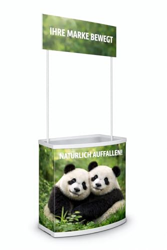 Promotion-Theke inklusive Druck, Messetheke, Messetresen, Theke, POS, Messestand, Werbetheke, Promostand Sell