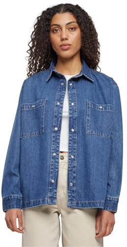 Urban Classics Damen Ladies Oversized Denim Shirt