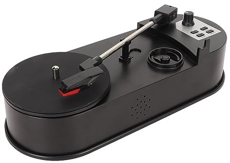 Turntable Record Player, Mini Portable USB to MP3 Converter, USB 2.0 Turntable Record Player Supports Memory Card for Music Lovers, Supports 33 45 Prm