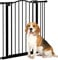 PawHut Pressure Fit Dog Stair Gate No Drilling Safety Gate Auto Close for Doorways, Hallways, 74-87cm Adjustable, 78cm Tall, Black