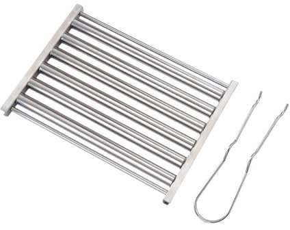 Roller, Griller, Edelstahl, Wurstrollen-Gestell mit Komfortgriff, Grillrost, Wurstrollenhalter, Zubehör, einfach zu reinigen und aufzubewahren