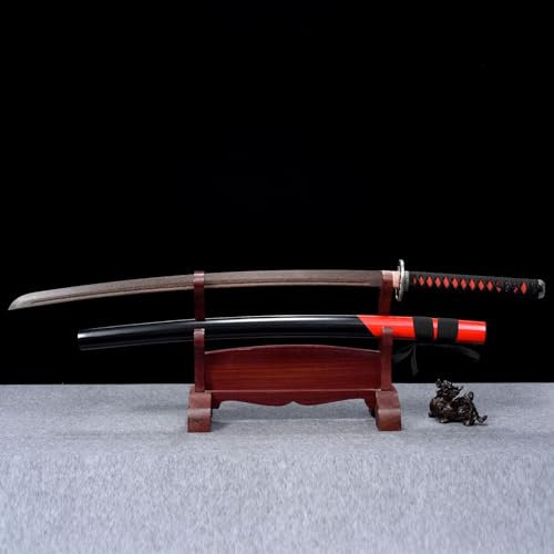 Espada Katana de madera de 102 cm,espada de madera hecha a mano,artes marciales de samurai japonés real,accesorios de cosplay de anime Bokken de entrenamiento,regalo para niños y niñas (40 pulgadas)