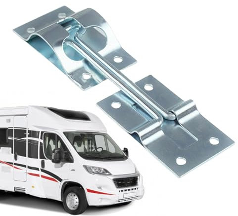 Zuasdvnk Verrou de porte de remorque - En forme de T - En acier inoxydable - 14 cm - Avec matériel - Verrou de porte de rechange pour camping-car