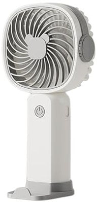 wisoolkic Portable Student Cooling Fan High Speed Wall Mountable Quiet Bed Handheld ABS Convenient Mini Phone Holder Handheld Fan, grey