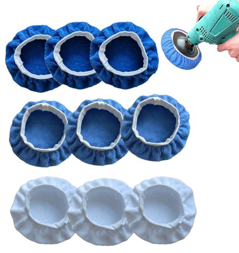 9 almohadillas de pulido de coche, almohadillas de pulido para taladro, almohadillas de pulido, pulidor de coche, capó de pulido de microfibra, almohadilla pulidora de coche, almohadillas de pulido