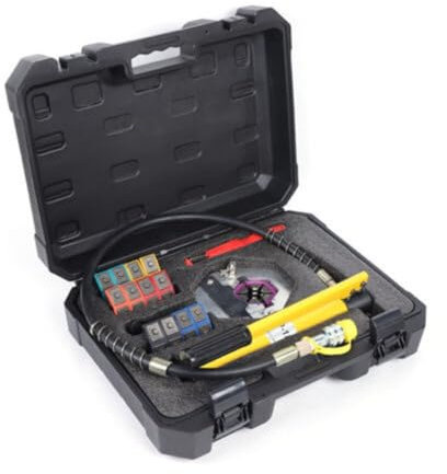 Konfiur Pinza crimpatrice idraulica, tubo idraulico, kit di strumenti di crimpatura per aria condizionata, set di crimpatura idraulica, tubo di gomma di riparazione crimpatrice strumento di