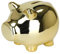 Murago - Spardose als Schwein goldfarbig ca.12x9cm - Sparschwein Sparbüchse aus Keramik für Erwachsene Kinder Modern Dekofigur