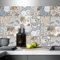AREDE 32 Pz Adesivi per Piastrelle Bagno e Cucina 15 x 15 cm Autoadesivo Decorazione Adesivo murale in PVC Impermeabile Adesivi Parete mattonelle mosaico stile / T1016