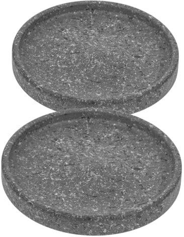 Milisten 2 Pièces Plateau Pot Rond Plateau de Pot de Fleurs Plateau de Pots de Plantes Pot de Fleur ceramique Plateau en céramique Plantes d'intérieur Plateau de Base pour Pots de Fleurs