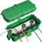 RESTMO Outdoor Waterproof Box for Multi Plug Extension lead, IP54 Weatherproof Plug Box, Electrical Box Protect Outlet, Plug, Christmas String Lights from Water, Snow, Dust, Green