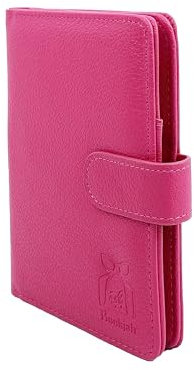 Bookjah Rfid Blocking Passport and Credit Card Holder - Pu Leather Travel Document Holder with Magnetic Closure and Multiple Compartments – Best for Holiday Essentials (Rosa cipria)