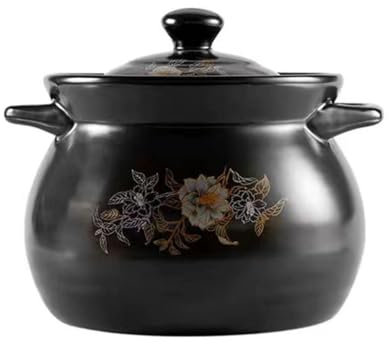 Pentola in Ceramica per Cucinare Pentola in Ceramica per Casseruola da 1,8 L Pentola in Terracotta con Coperchio E Manico Forno per Casseruola per Cucina Domestica Pentole in Ceramica Ciotola