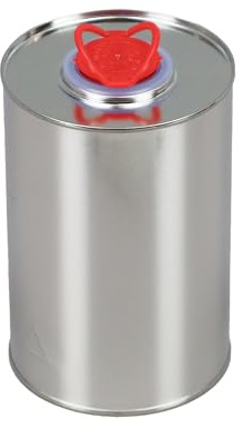 BenBow Tinplate Can with Funnel Cap 1L Tinplate Container, Metal Tin, Empty Metal Can for Oils, Paints, Varnishes, Cleaning fluids, Fuel additives - Storage container