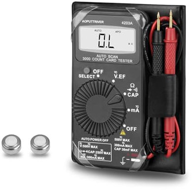 Mini Multimeter Digital AP-4203 LCD Display 2999,AC/DC Spannung,Widerstand,DC/AC Strom,Kapazität,Diodentest Diode und Akustische Kontinuität Test,Weit Verbreitet für Elektrische Fehlersuche.