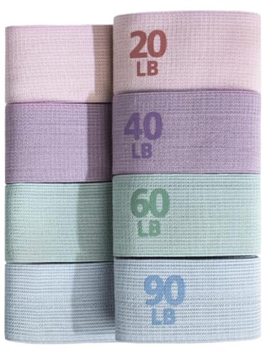 Bandes de Résistance - Set De 4 Bandes Élastiques D'entraînement Musculation,Élastiques Yoga Gym Étirement Renforcement Musculaire Fessiers Hanches Jambes
