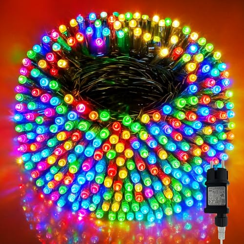 SINGCHUNGTE 500LED 52M Lichterkette Aussen, Lichterkette Außen Wetterfest 8 Modi IP44 Wasserdicht, Lichterkette Outdoor für Balkon Balcony Garten Terrasse Zaun Camping Tor Hof Party Hochzeit
